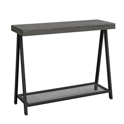 Gray Console Table with Shelf LNT803