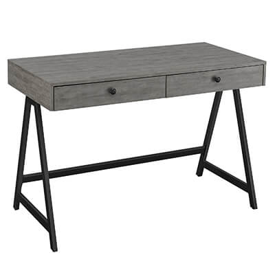 Gray Computer Desk with Drawers LWD802