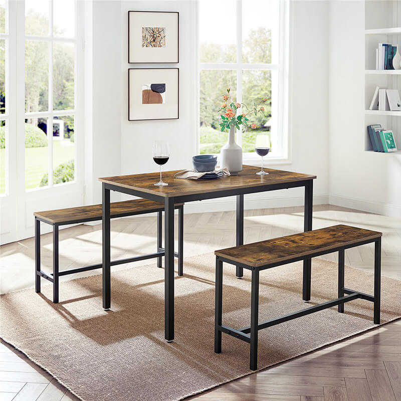 Dining Table with 2 Benches