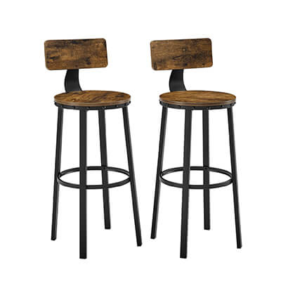 Bar Stools Set with Backrest