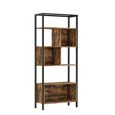 Storage Bookcase with Metal Frame
