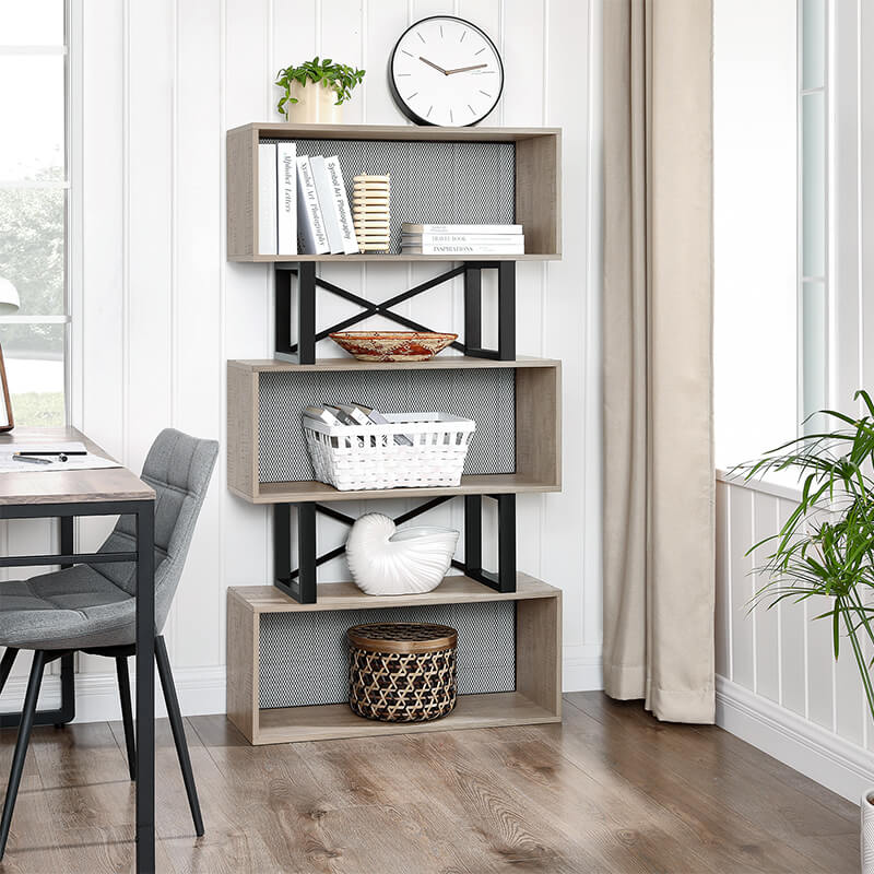 Modern Bookshelf with Storage