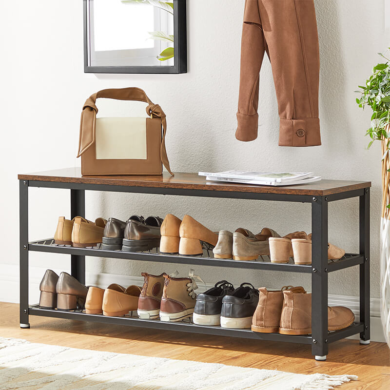 VASAGLE Industrial Shoe Rack