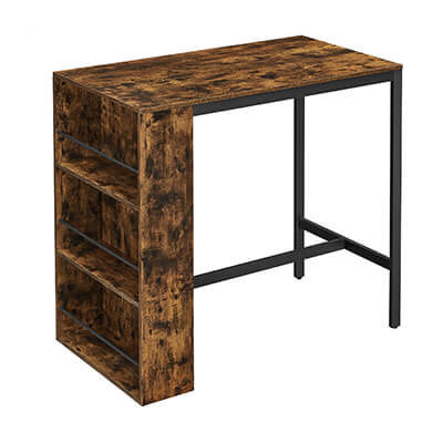 Bar Table with Storage Shelf