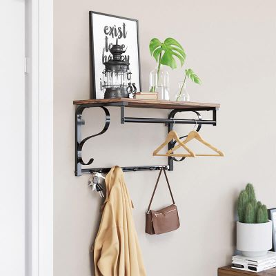 Wall Mounted Coat Rack With Shelf