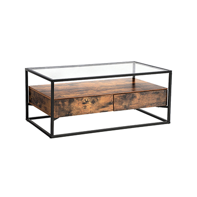 VASAGLE Glass Coffee Table