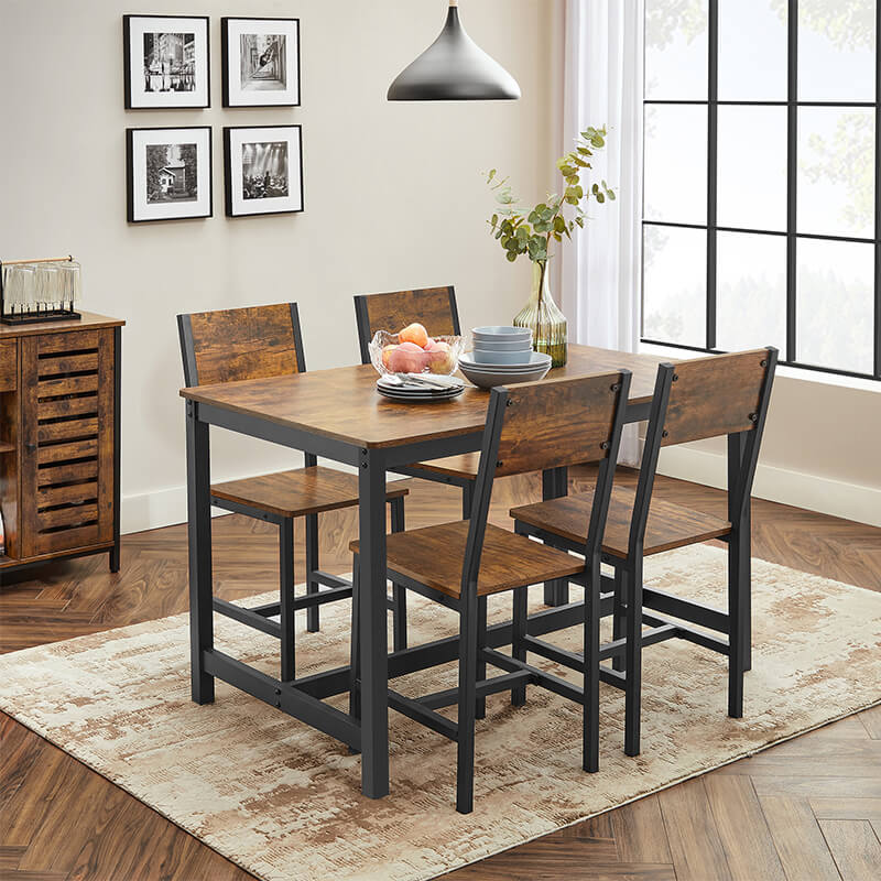 VASAGLE Narrow Long Bar Table Kitchen Dining Table High Pub Table fot  Dining Room Rustic Brown and Black