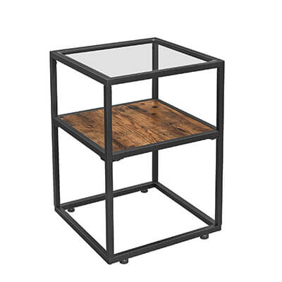 Side Table with Glass Top