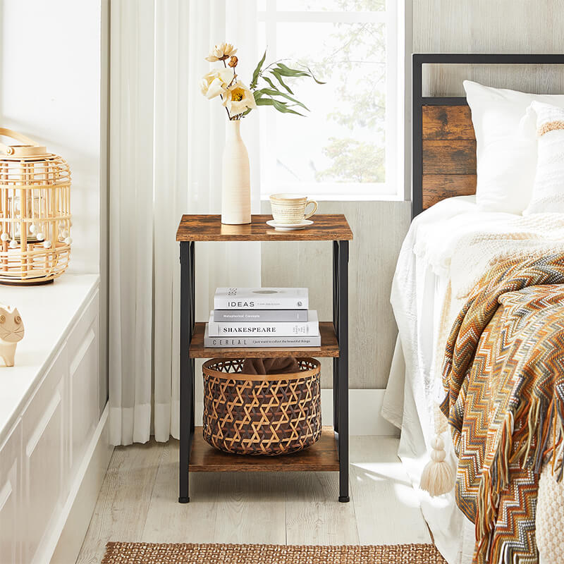 Nightstands with Storage Shelves