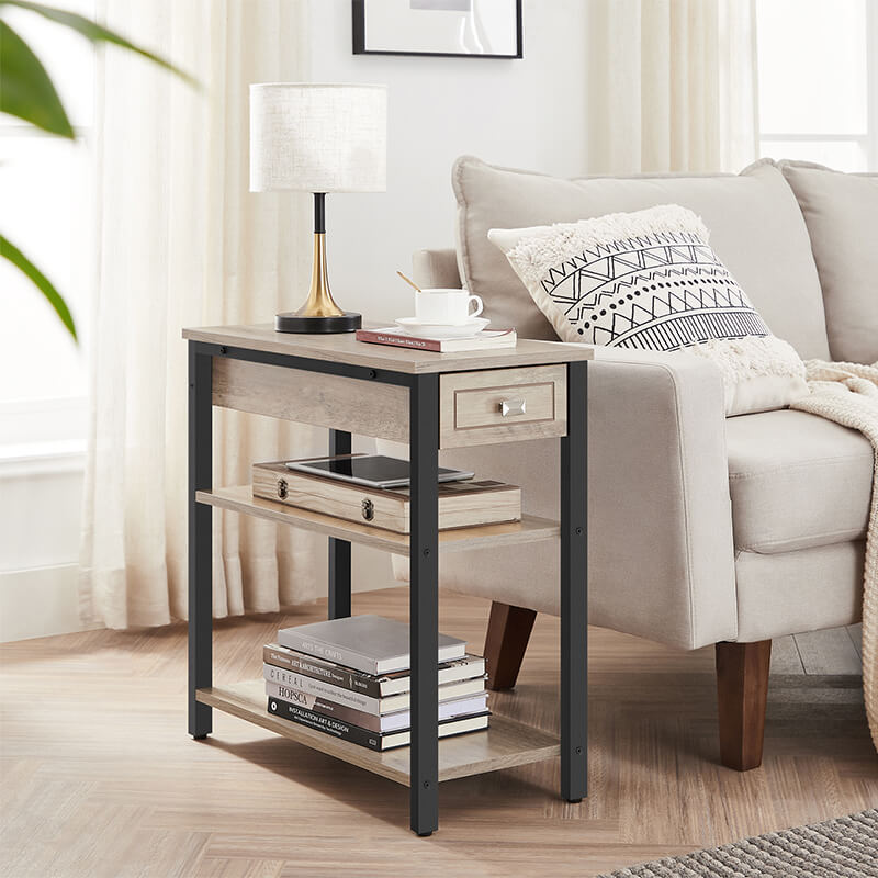 Narrow Side Table with Drawer