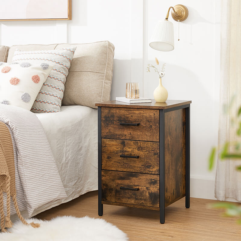 Nightstands with 3 Drawers
