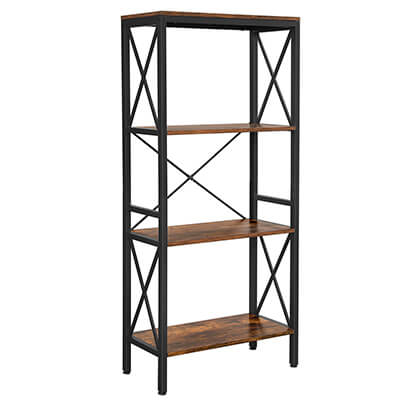 Freestanding Industrial Bookshelf