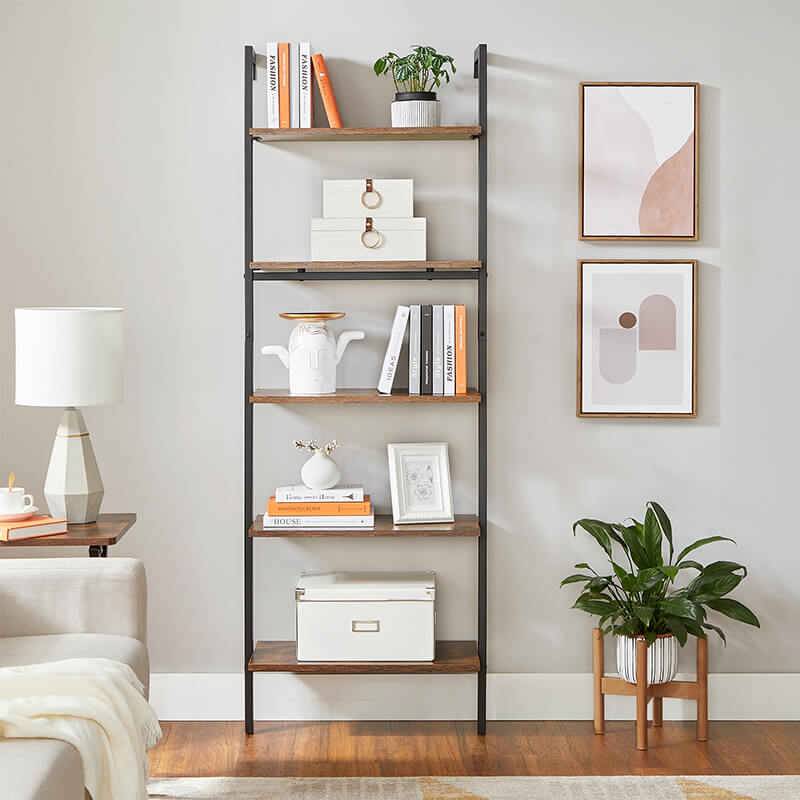 Wall-Mounted Ladder Shelf