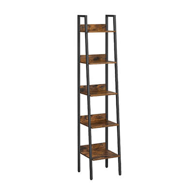 Industrial 5-Tier Narrow Ladder Shelf