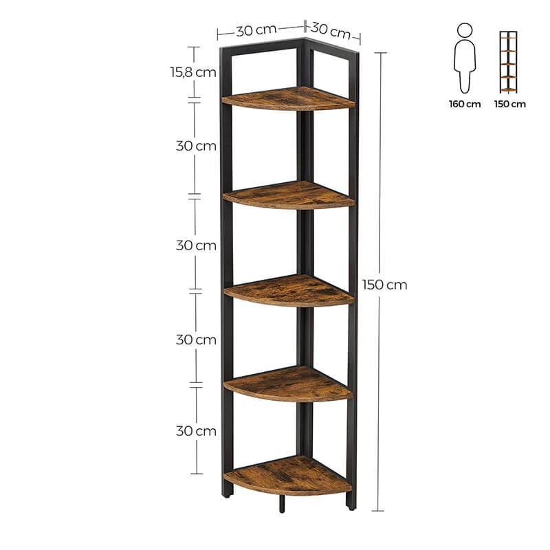 Industrial Free-Standing Storage Corner Shelf | Wholesale Furniture  Supplier | VASAGLE