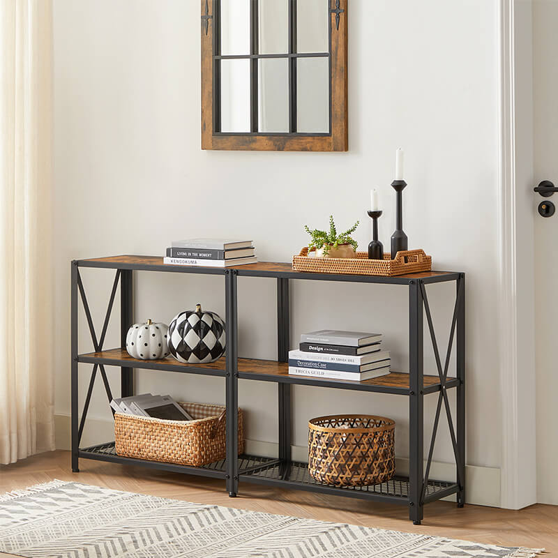 Console Table with Shelves