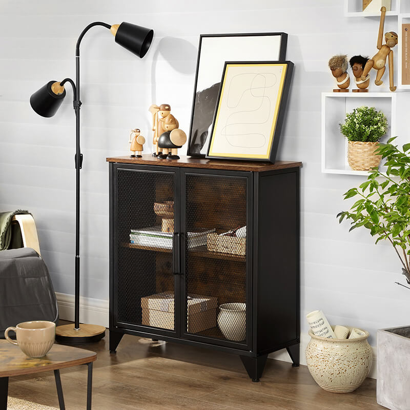 Storage Cupboard with Metal Doors