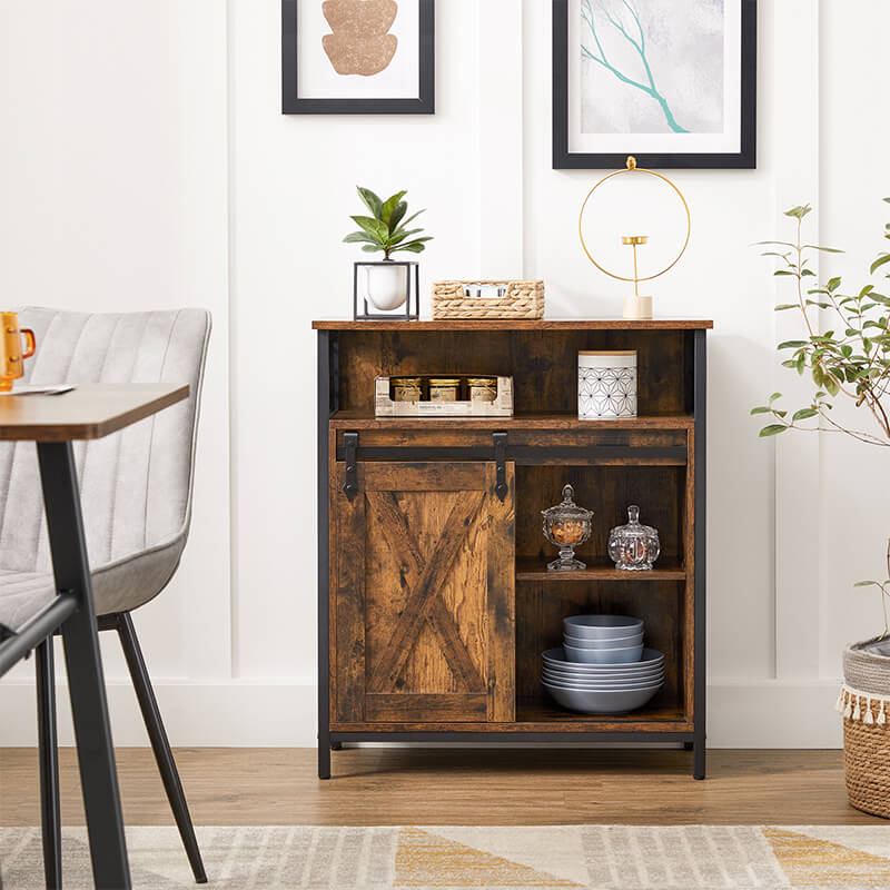 Storage Cabinet with Barn Door