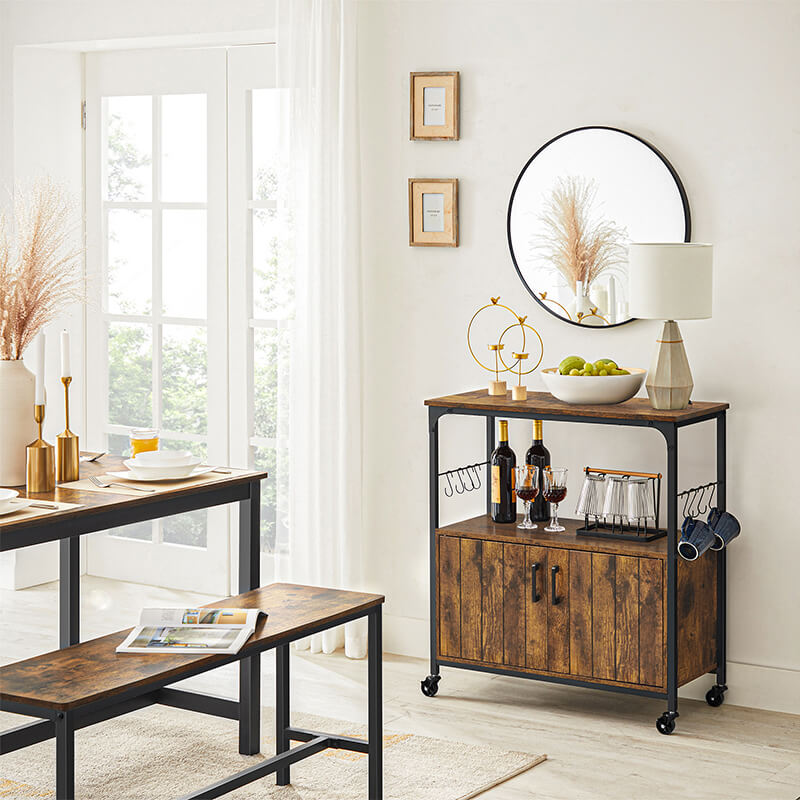 Storage Kitchen Island on Wheels