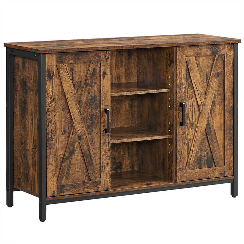 VASAGLE Industrial Storage Sideboard with Sliding Barn Door