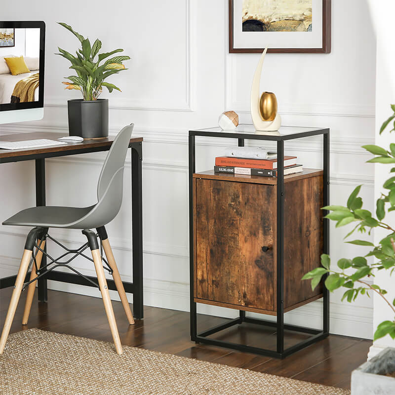 Glass Top Side Table