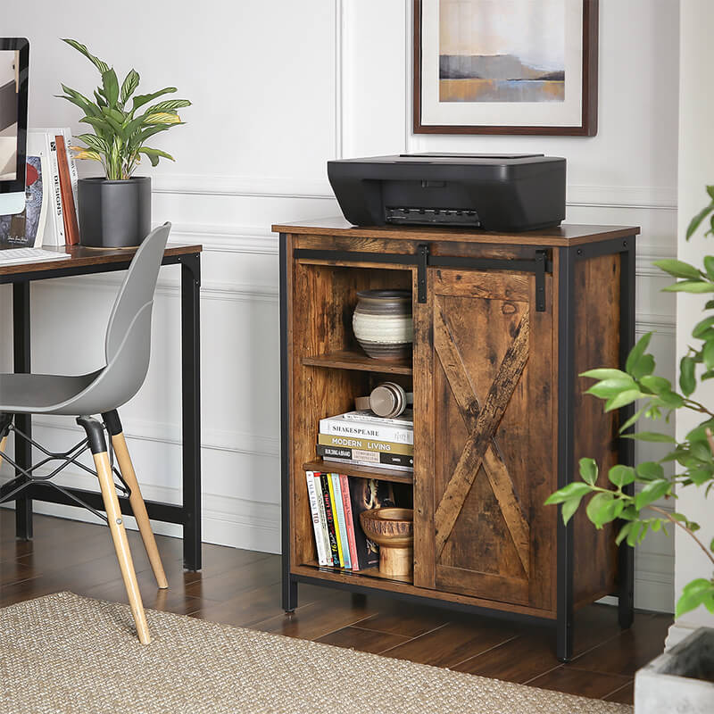 Barn Door Storage Cabinet