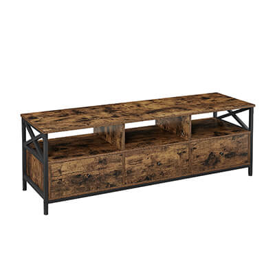 Industrial TV Stand with Drawers