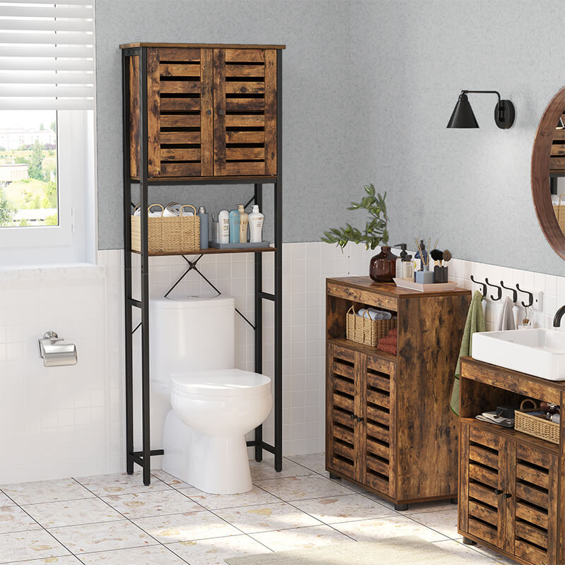 VASAGLE Small Bathroom Storage Corner Floor Cabinet