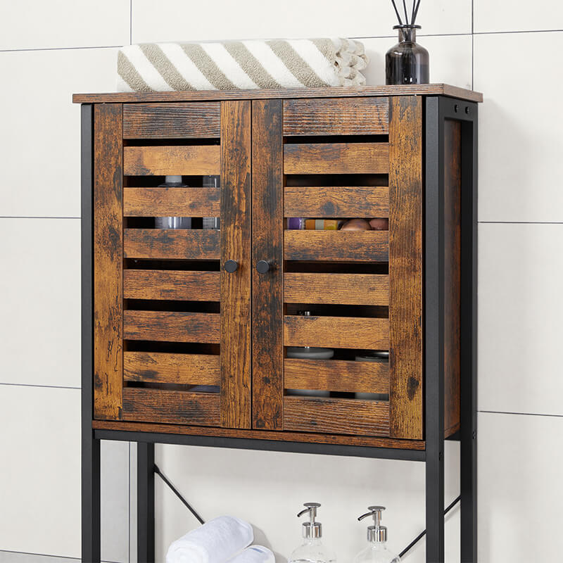 VASAGLE Small Bathroom Storage Corner Floor Cabinet with Door and