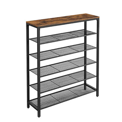 Industrial 6-Tier Shoe Rack