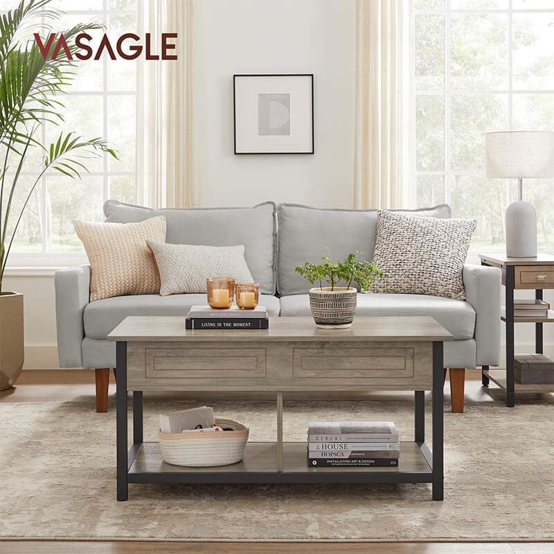 VASAGLE Coffee Table with Lift Top