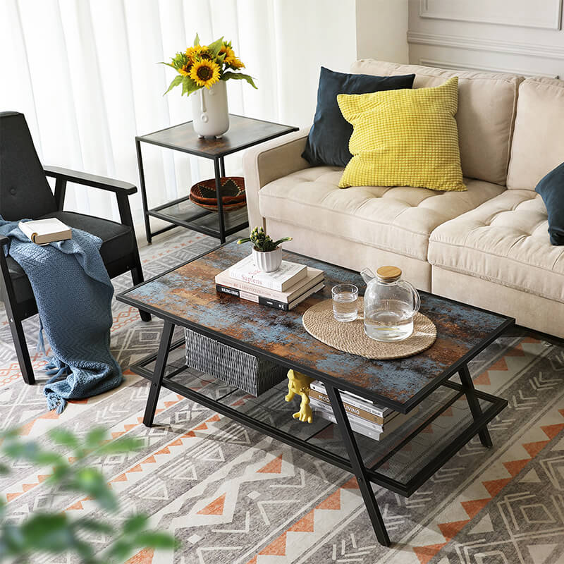 Mesh Shelf Coffee Table