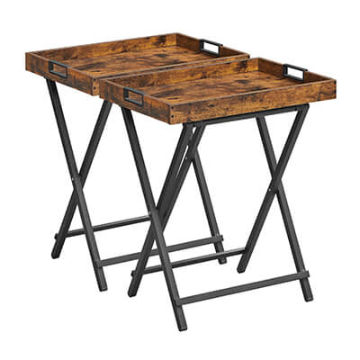 Industrial TV Tray Snack Table