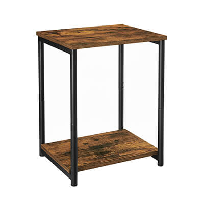 Industrial 2-tier Side Table