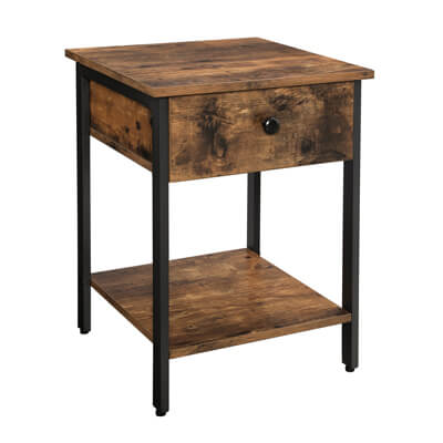 Wooden Nightstand with Drawer