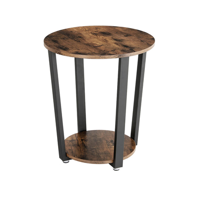 Round Sofa Table with Storage