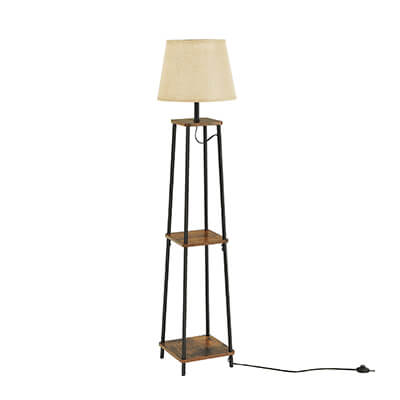 Floor Lamp with Shelves