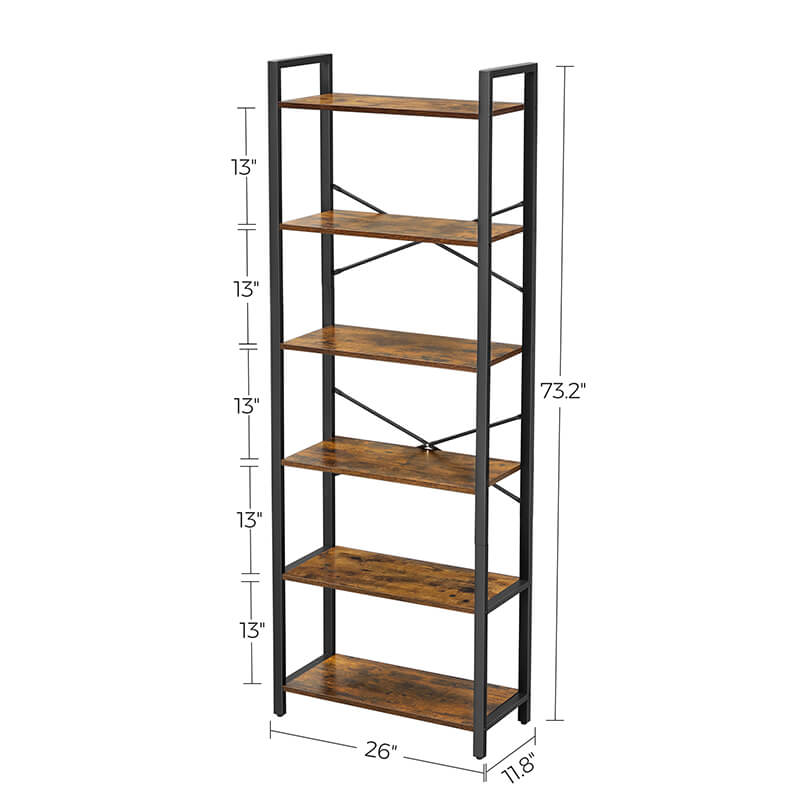 6-tier Industrial Bookshelf for Sale|Wholesale Furniture Supplier|VASAGLE