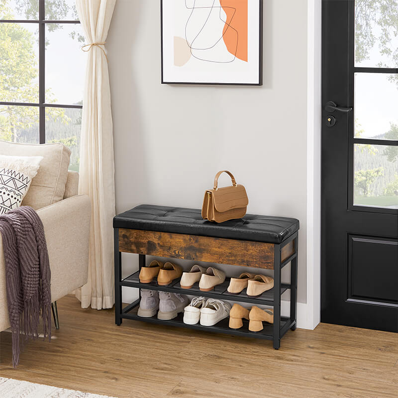 Shoe Storage Bench with Cushion