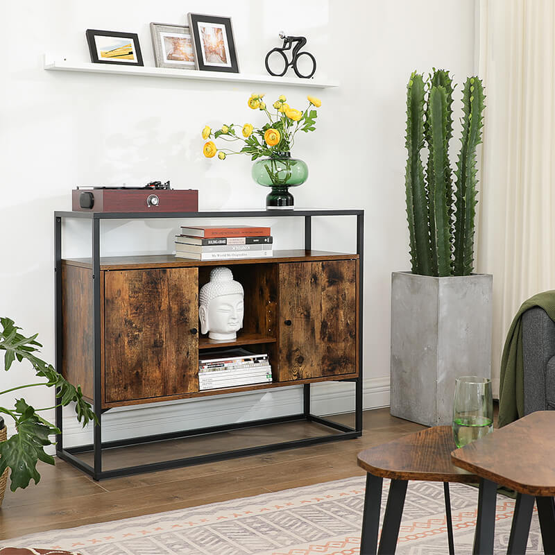 Storage Cabinet with Glass Top