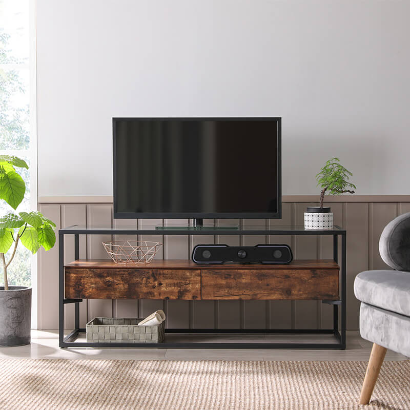 Glass Top TV Stand