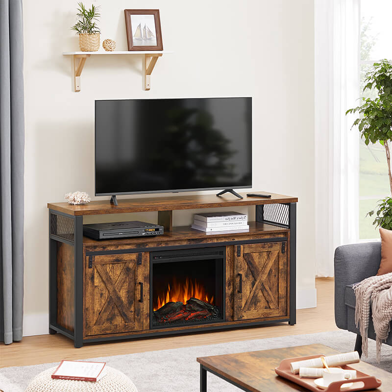TV Cabinet with Electric Fireplace
