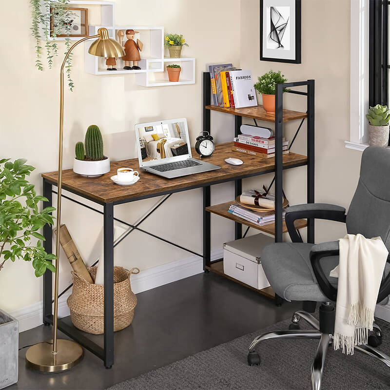 Multi-functional Desk with Storage Shelves