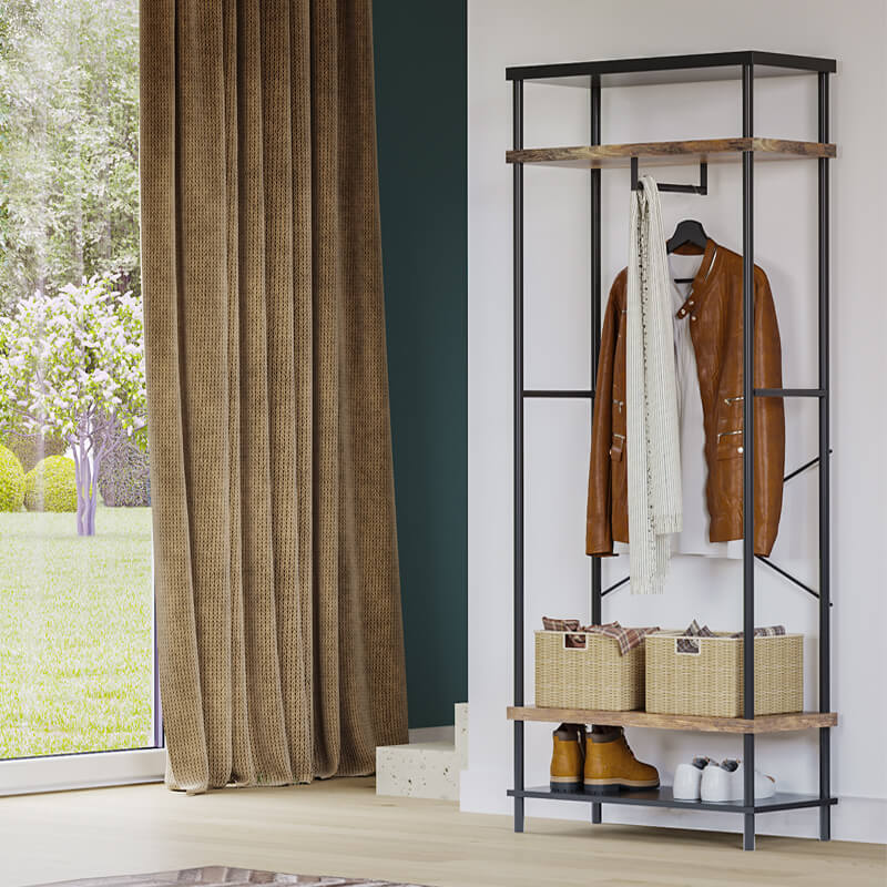 Coat Stand with Shelves