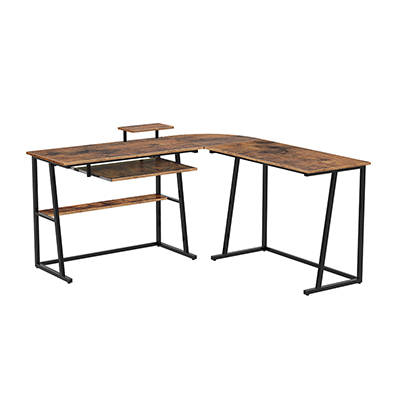 Metal Frame L-shaped Computer Desk