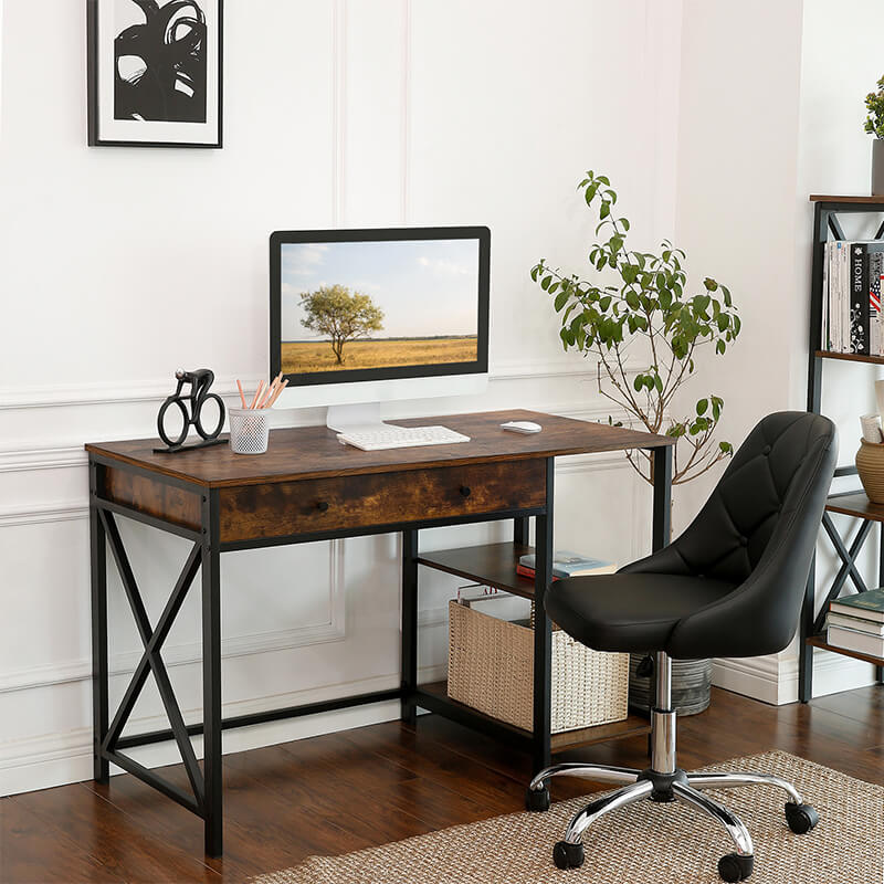 Computer Desk with Shelves